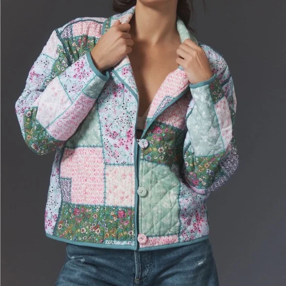 NWT Conditions Apply Printed Quilted Jacket - Picture 5 of 8